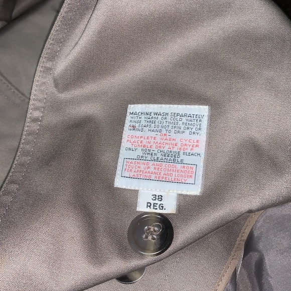 London Fog Towne trench coat 38 short with belt and fleece liner taupe excellent - Picture 12 of 15